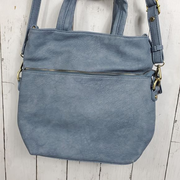 Antik Kraft Handbag Purse Blue Vegan Leather - Picture 2 of 16
